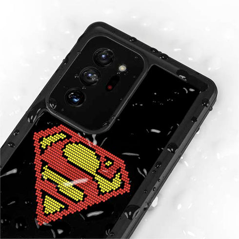 DC Comics Superman Logo Pixels Galaxy Note20 Ultra 5G Waterproof Case